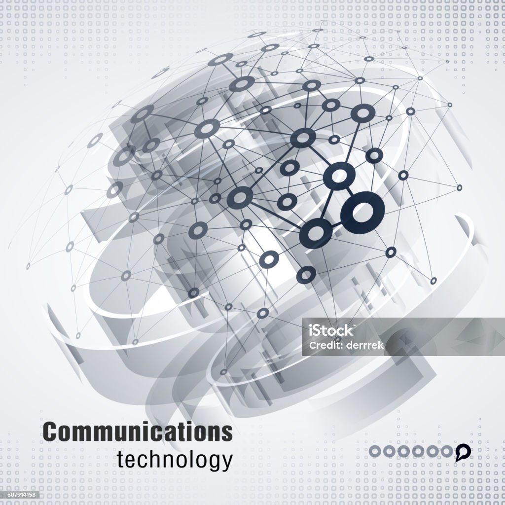 Comms Tech Computer Background Communications Technology Stock Illustration - Download Image Now ...