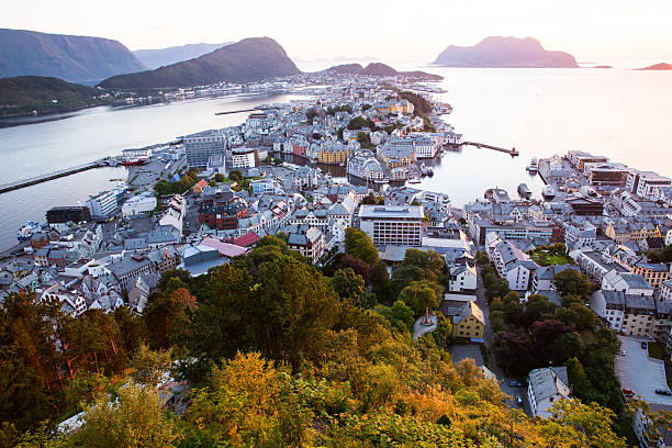istock Alesund at sunset . Norway 507914390