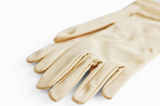 istock Light gloves over white. Winter gloves 507919643
