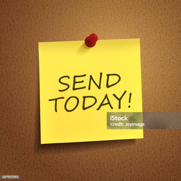 Sent Today Send Today Words On Postit Stock Illustration - Download Image Now ...