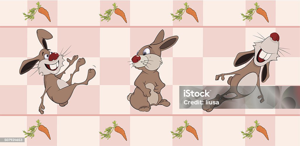 Animated Border Rabbit Border For Wallpaper With Rabbits Cartoon Stock Illustration - Download ...