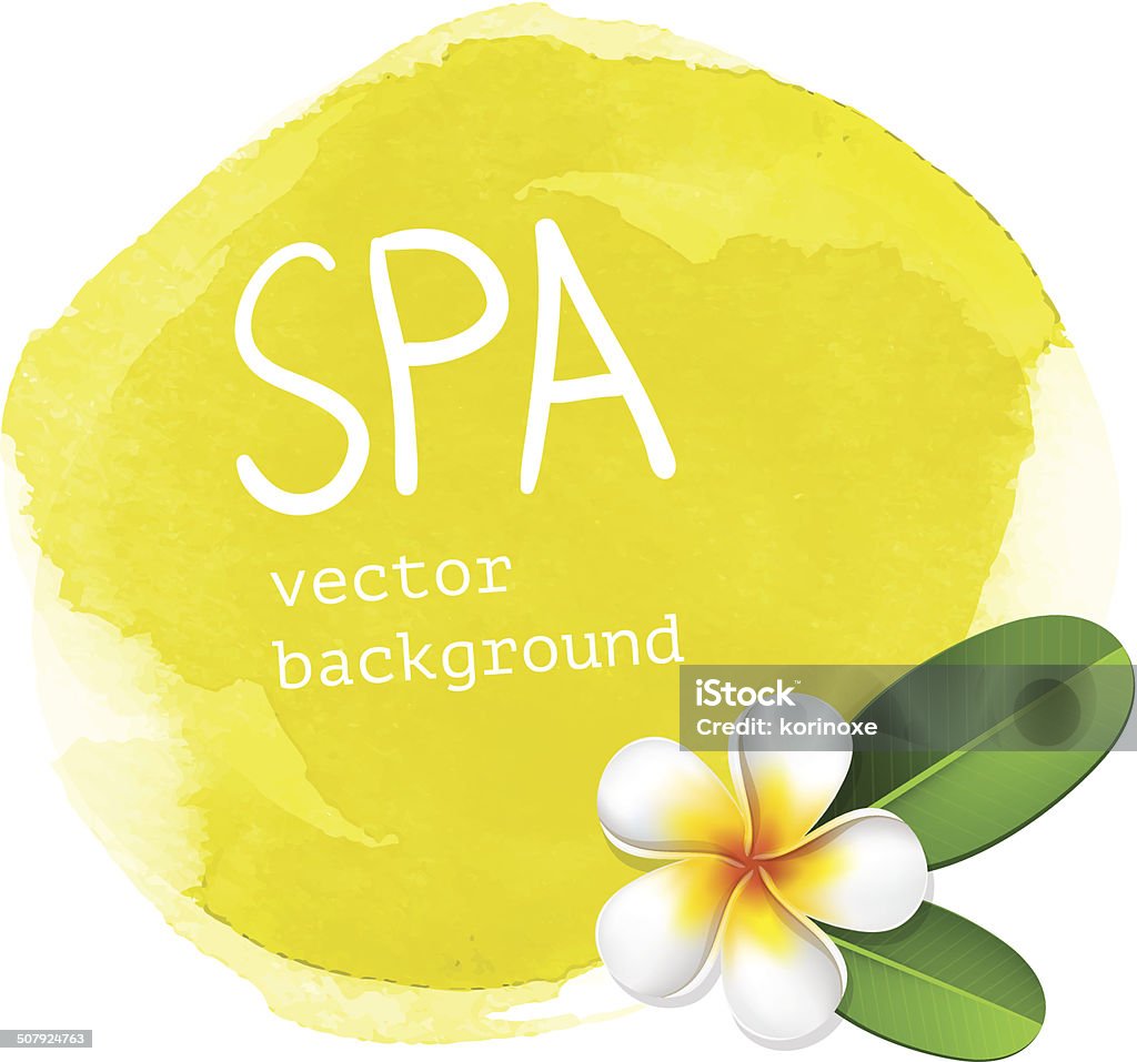 Jaune Fond aquarelle spa - clipart vectoriel de Abstrait libre de droits