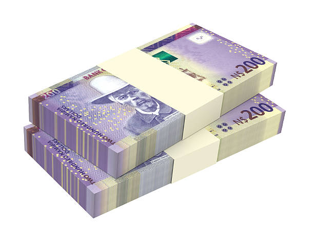 istock Namibian dollars bills isolated on white background. 507953572