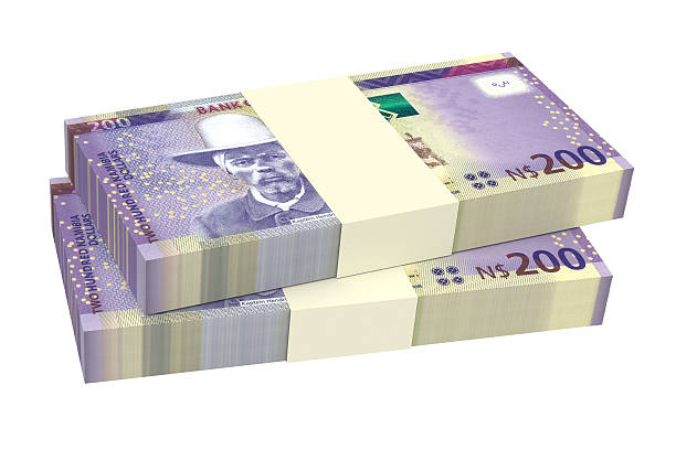 istock Namibian dollars bills isolated on white background. 507953746