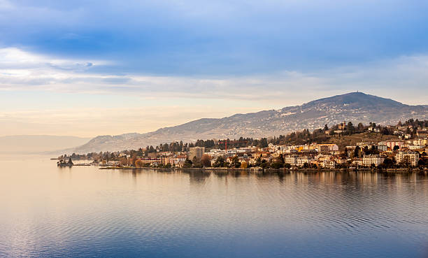 Beautiful view on Geneva Lake and Montreux Beautiful view on Geneva Lake can be used as background montreux photos stock pictures, royalty-free photos & images