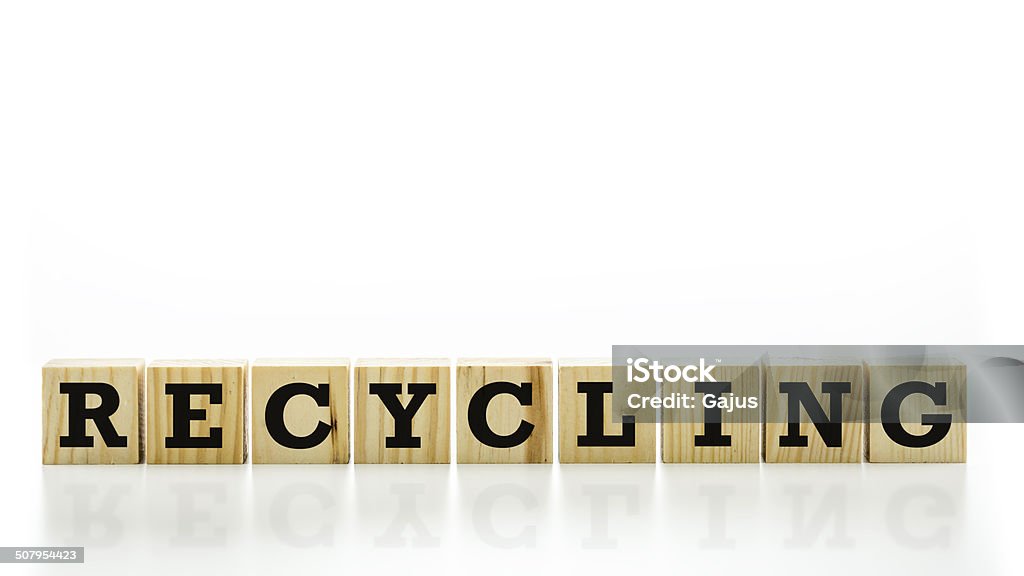 Imagem Conceptual com a palavra de Reciclagem - Royalty-free Bicicleta Foto de stock