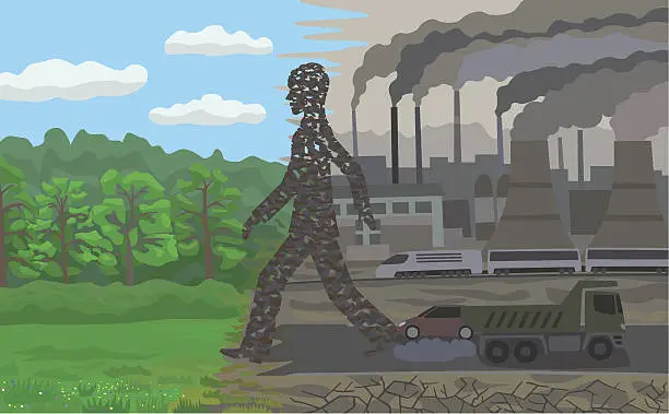 Vector illustration of Pollution.