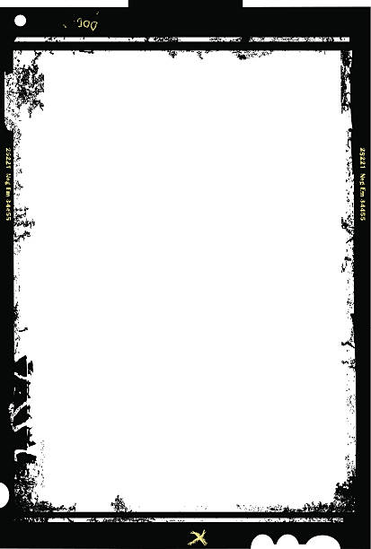 large format film sheet large format film sheet photo frame,with free copy space,vector illustration negative image technique stock illustrations