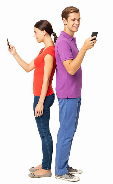 istock Young Couple Using Smart Phones 507957895
