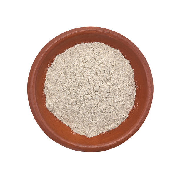 istock Brown gravy dry mix in bowl on white background 507958200