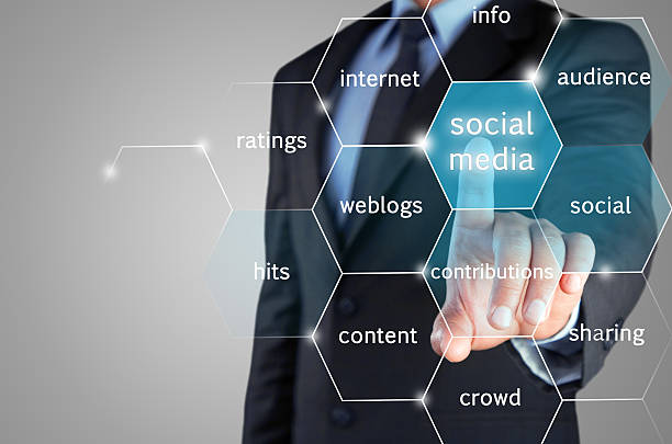 istock Concept of social media on touch screen 507958252