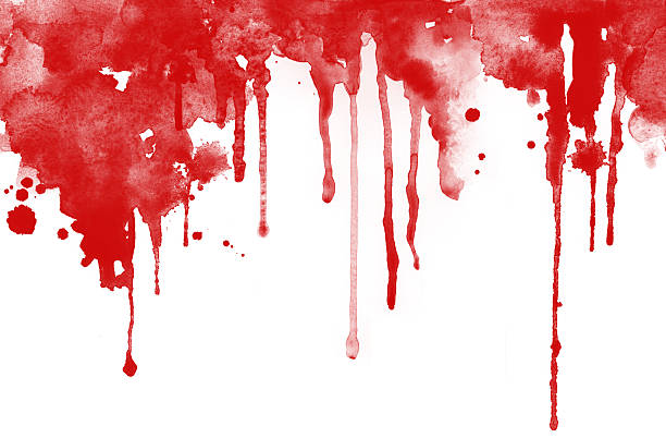 Red ink droped. stock photo