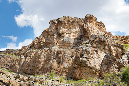 Close-up of the rock named \