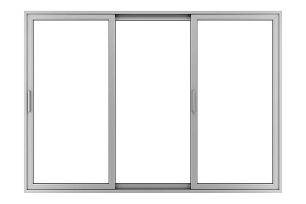 istock gray metallic window isolated on white background 507964576