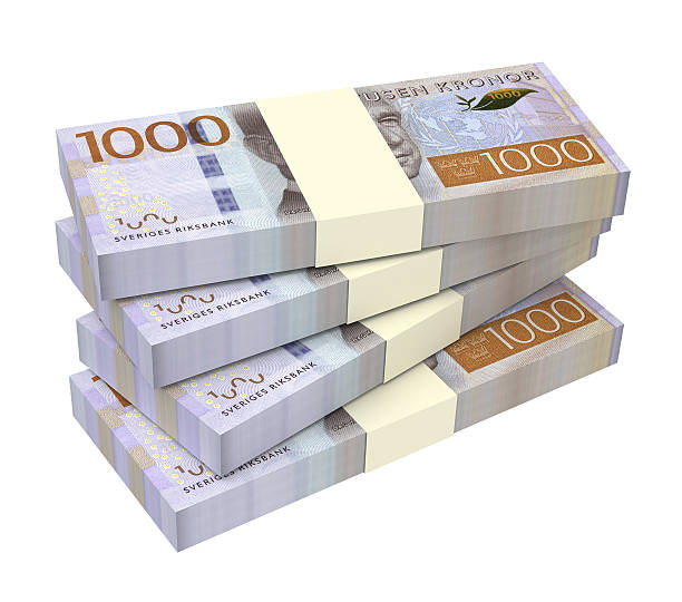 istock Swedish kronor isolated on white background. 507965886