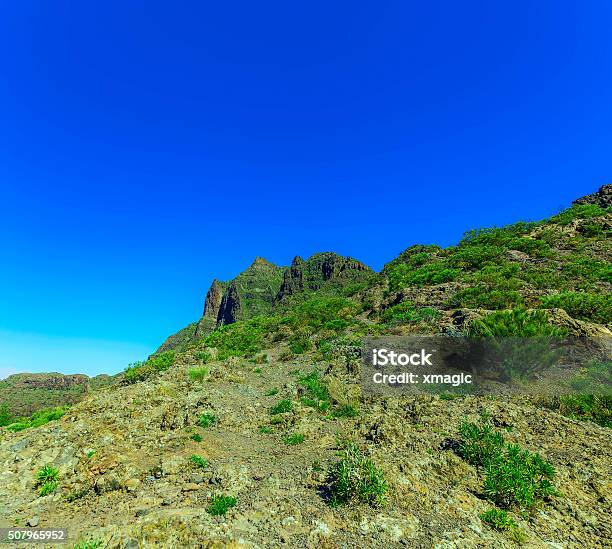 Mountains On Tenerife Island In Spain Stock Photo - Download Image Now - Atlantic Islands, Blue, Day