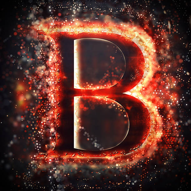 Red light letter B Red light letter B fire letter b stock pictures, royalty-free photos & images