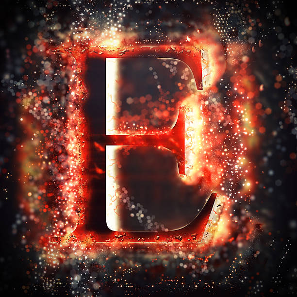 Red light letter E Red light letter E fire letter e stock pictures, royalty-free photos & images