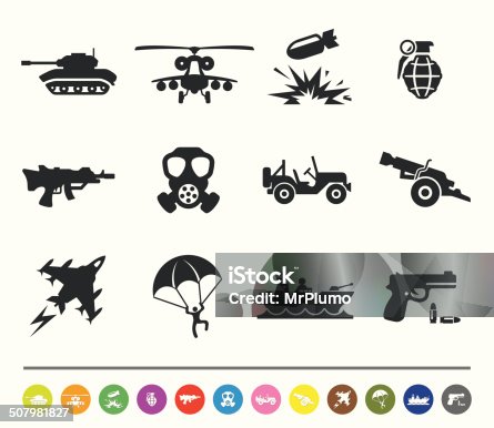istock War and army icons | siprocon collection 507981827