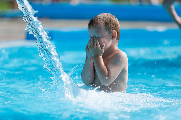 istock Little boy in water park 507982921