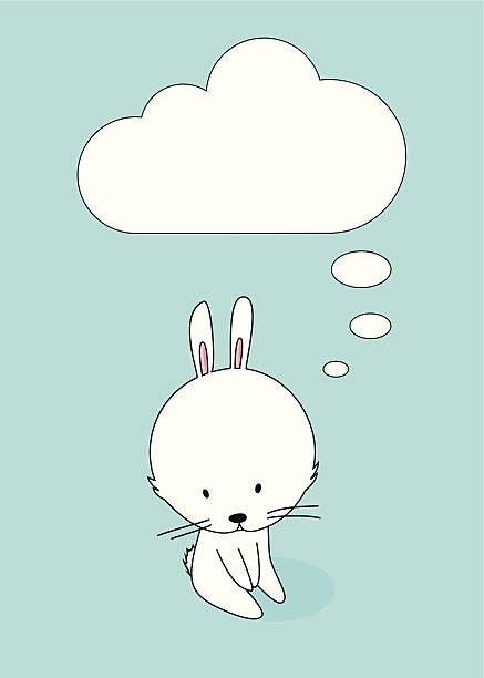 Bunny dreamer vector art illustration