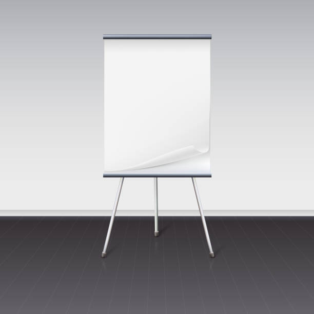 ilustrações de stock, clip art, desenhos animados e ícones de tabuleiro para apresentações com a folha de papel de parede - flipchart whiteboard easel chart