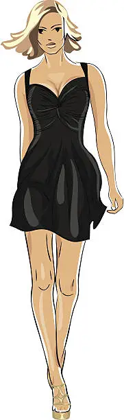 Vector illustration of Little Black Dress