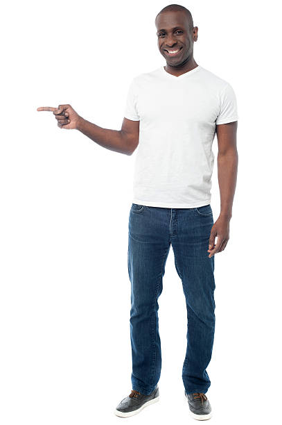 istock Smiling aged  man pointing away 507985967