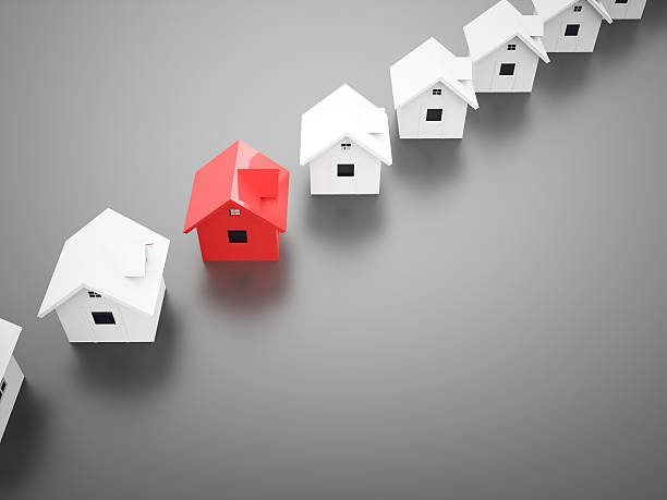 istock House concept one is red 507986923