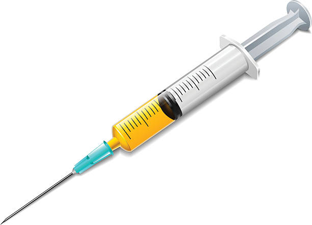 strzykawka - syringe injecting surgical needle medical injection stock illustrations