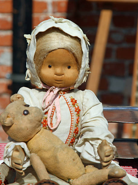 istock old rag doll with the teddy bear for sale 507987359