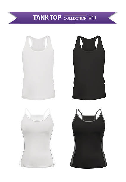 Tank top collection Tank top collection isolated on white background, vector eps10 illustration sleeveless top stock illustrations