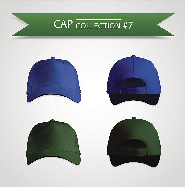 Baseball cap collection for branding vector art illustration