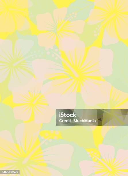 Ilustración de Hibiscus Suave Fondo y más Vectores Libres de Derechos de Aire libre - Aire libre, Amarillo - Color, Clima tropical