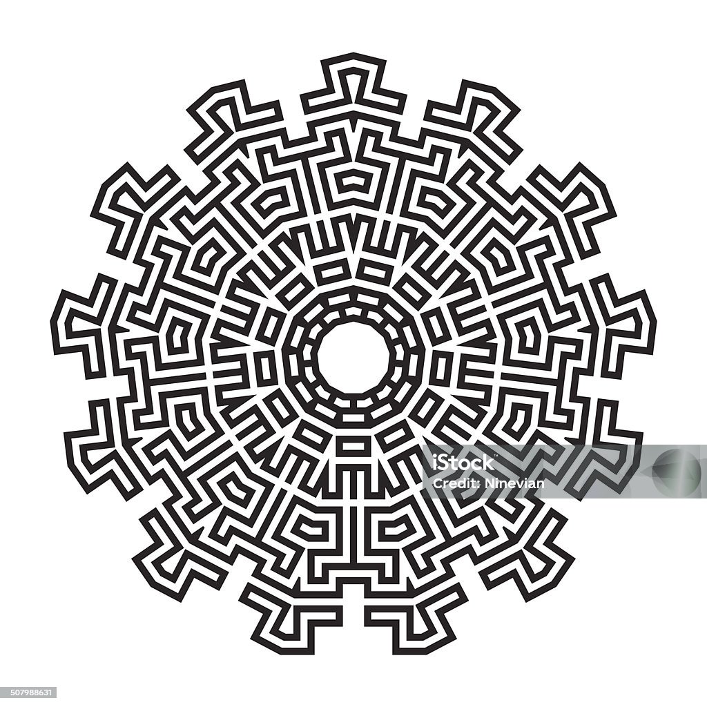 Nudo Celta diseño de tarjeta, mandala, amulet - arte vectorial de Abstracto libre de derechos