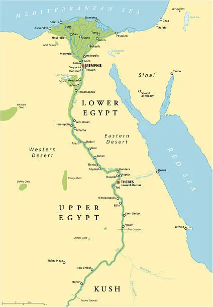 Vector illustration of Ancient Egypt Map