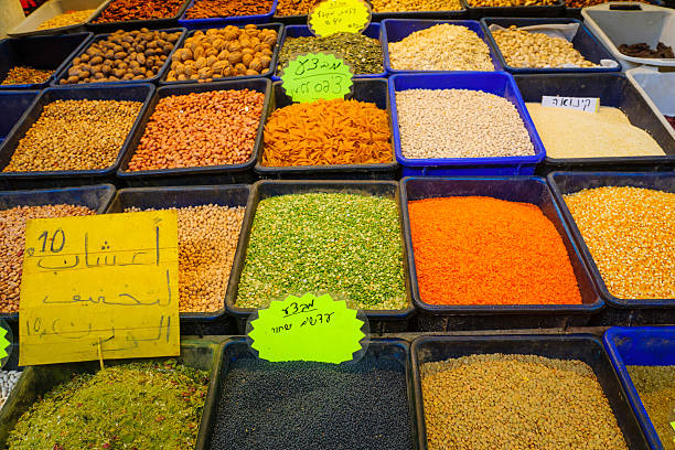 przyprawy na sprzedaż na rynku - spice market israel israeli culture zdjęcia i obrazy z banku zdjęć