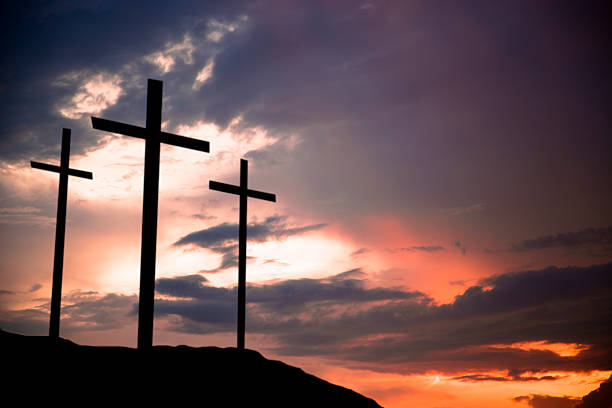istock Easter. Crucifixion.  Three crosses on a hill. Good Friday.  Christianity. 507998070