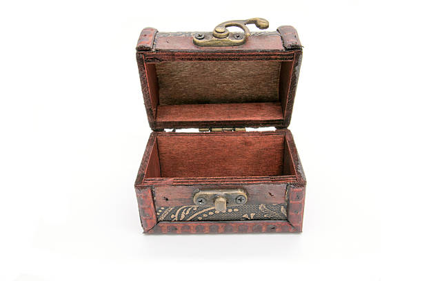 istock Old wooden chest, on white background 507998290