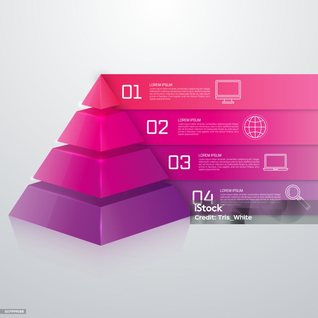 Options Pyramid Vector Illustration Infographics Four Options Stock Illustration ...