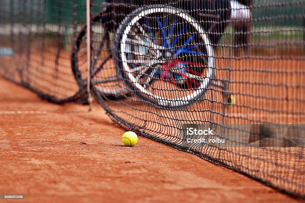 Rollstuhl Personen auf den Tennisplatz - Lizenzfrei Rollstuhltennis Stock-Foto