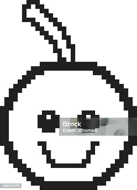 8 Bit Chearry Smiling 8bit Cartoon Cherry Stock Illustration - Download Image Now ...