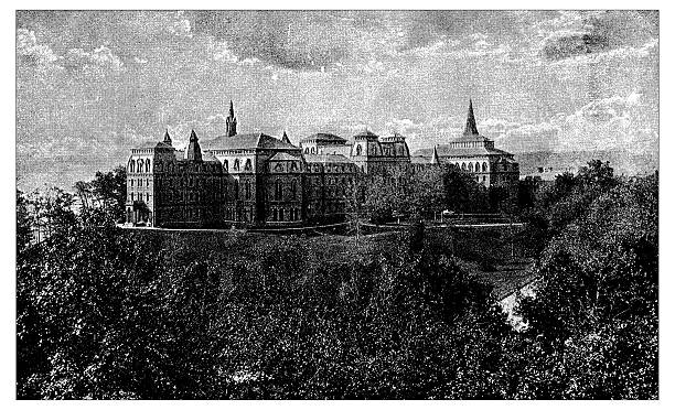 istock Antique illustration of Wellesley college 508004486