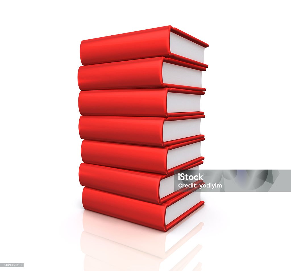Stack of books. Stack of books isolated on white with clipping path. Advice Stock Photo