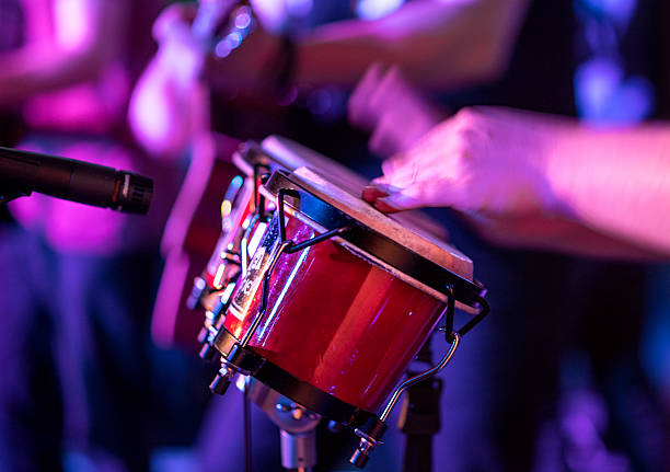 istock Live band playing bongo drums detail close up 508006432