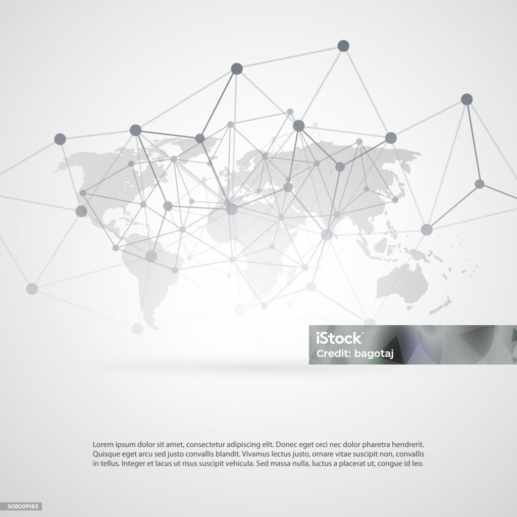 Globales Netzwerk-Vektor-illustration für Ihr Business - Lizenzfrei Bauwerk Vektorgrafik