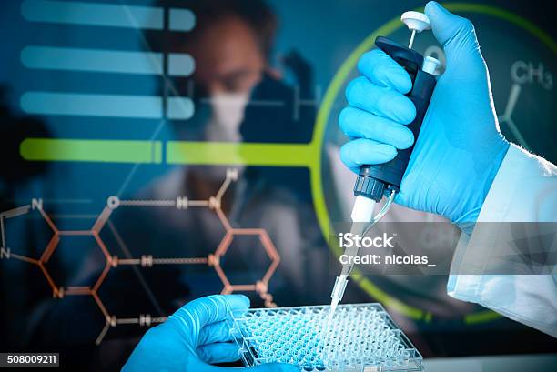 Lab Experiment Stock Photo - Download Image Now - Laboratory, Molecular Structure, DNA
