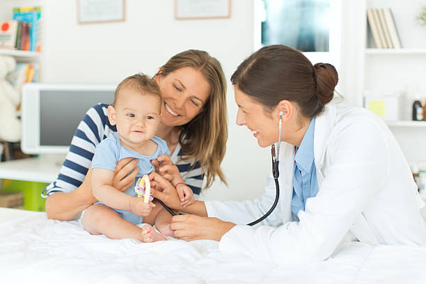 istock Cute baby boy at doctor's office. 508009545