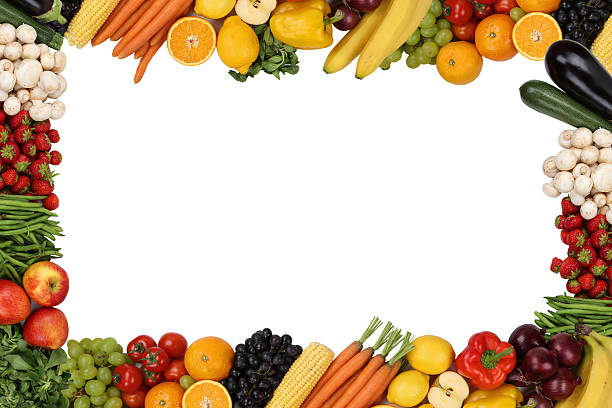 istock Frame from fruits and vegetables with copyspace 508009937