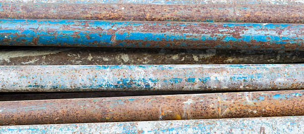 istock Texture of rusty and stained iron pipes 508010148